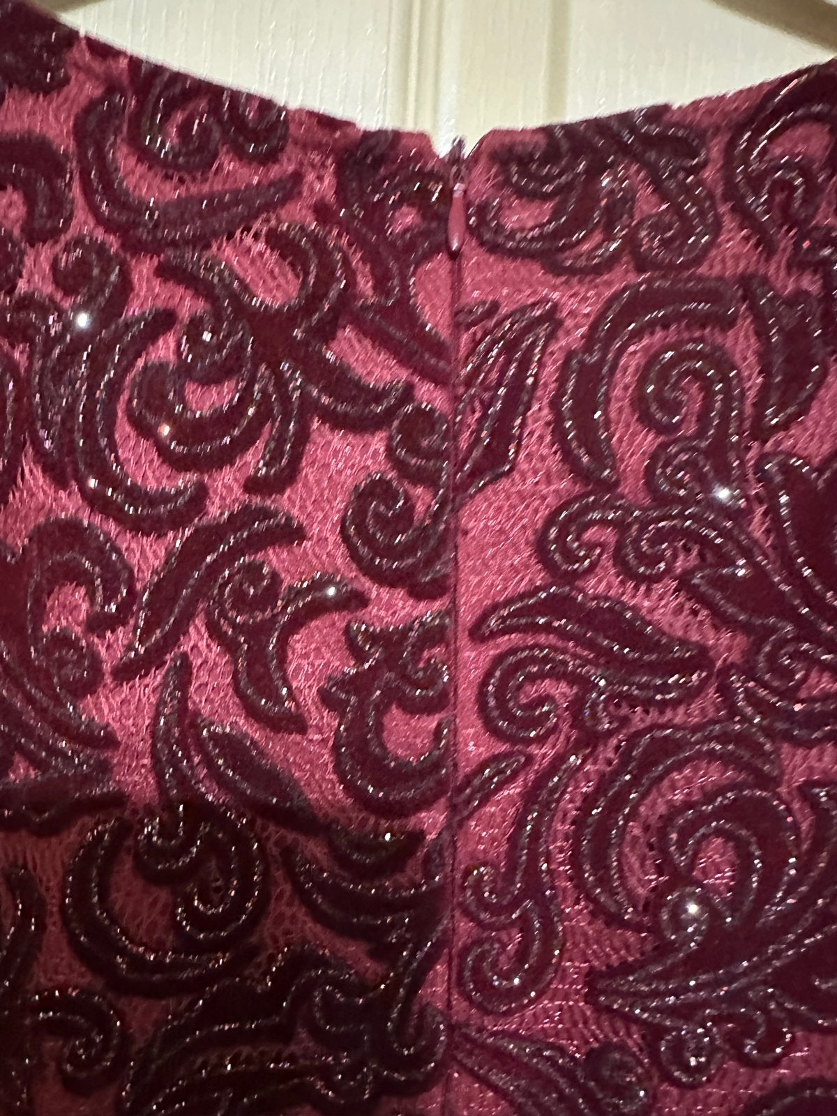 Elegante bordeauxrode gala jurk maat 42, Kleding | Dames, Maat 42/44 (L), Ophalen of Verzenden, Zo goed als nieuw, Rood