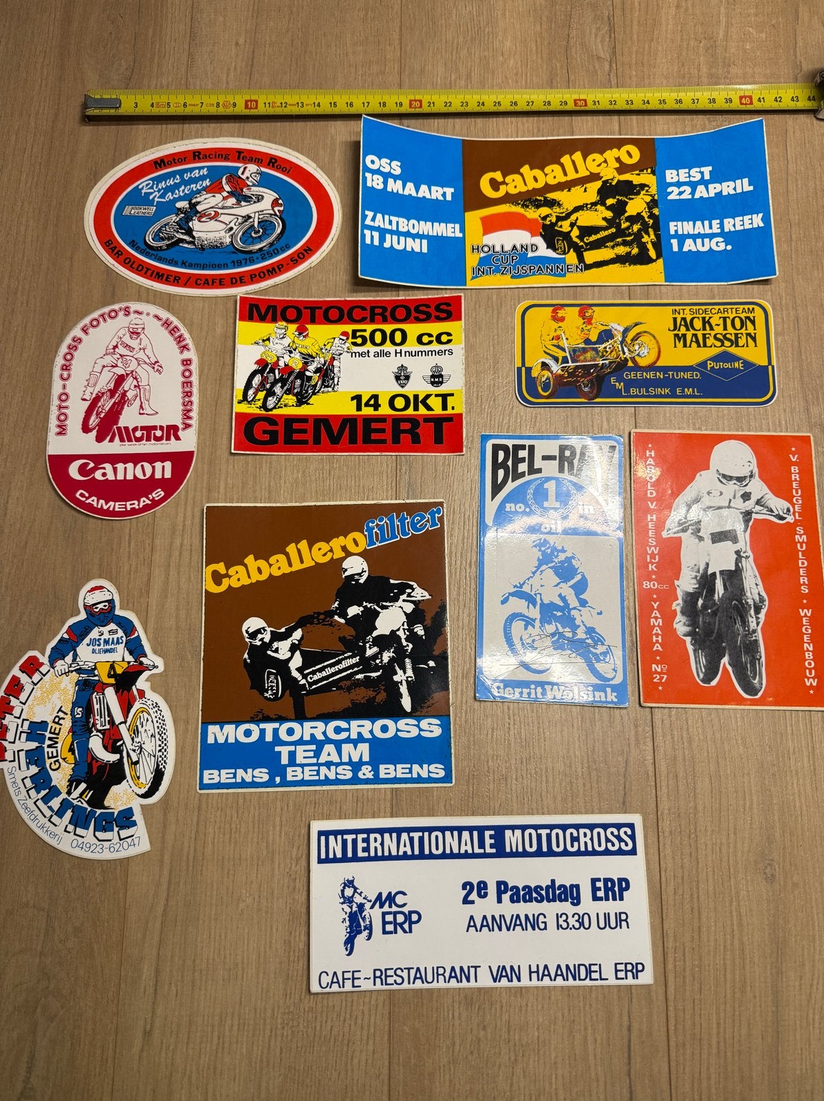 Vintage Motorcross Stickers - Diverse Merken en Evenementen, Ophalen of Verzenden, Gebruikt, Sport