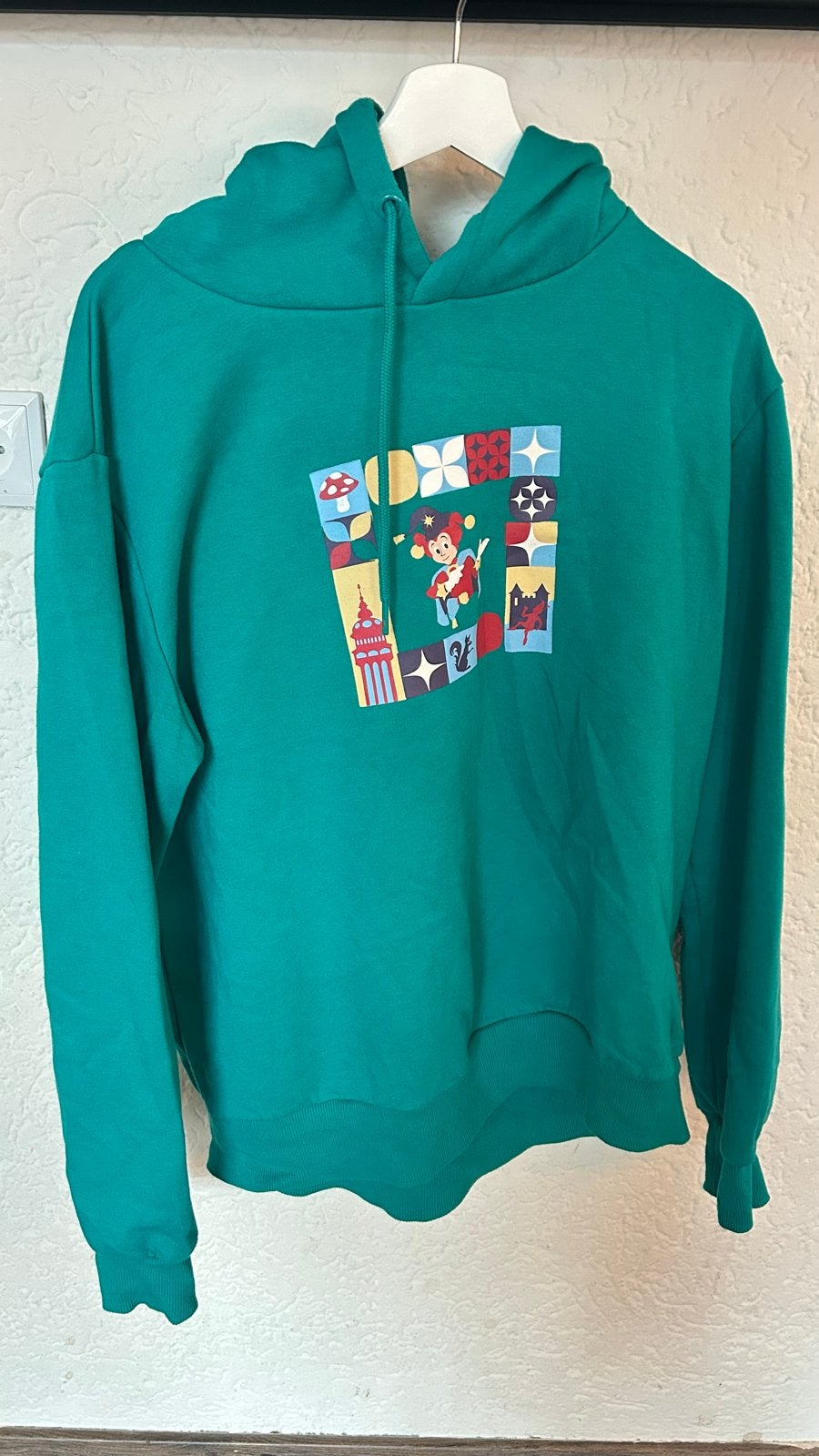 Groene trui hoodie Efteling L/XL, Ophalen of Verzenden, Zo goed als nieuw, Maat 42/44 (L), Groen