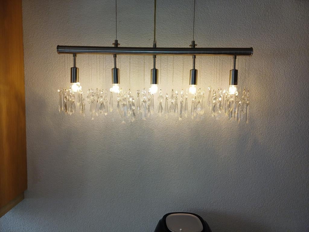 Hanglamp met kristallen pegels, Ophalen of Verzenden