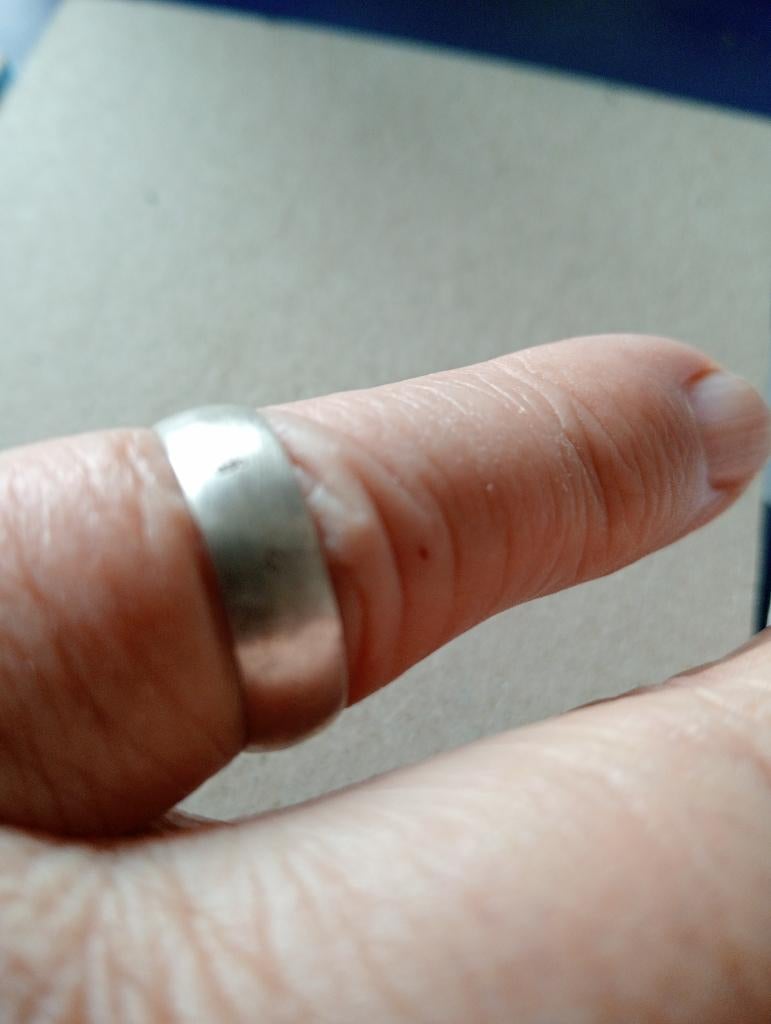 zilveren Ring met Juweliers Keur 950, Sieraden, Tassen en Uiterlijk, Ophalen of Verzenden, Zo goed als nieuw, 17 tot 18, Dame of Heer