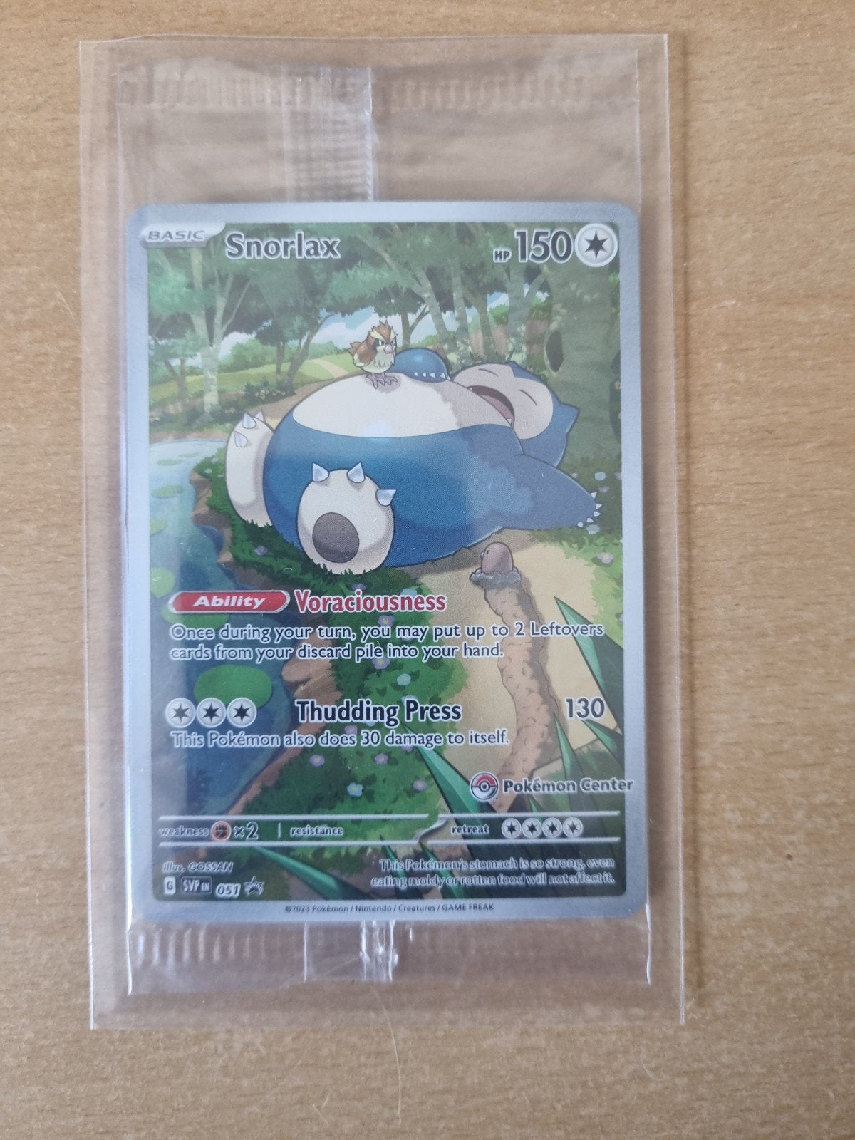 Snorlax SVP 051 Pokemon center sealed, Ophalen of Verzenden, Nieuw, Losse kaart, Foil