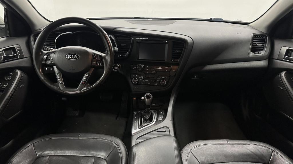 Kia Optima 2.0 CVVT Hybrid Super Pack ECC LEER NAVI CAMERA C, Auto's, Kia, Euro 5, Gebruikt, Zwart, 4 cilinders