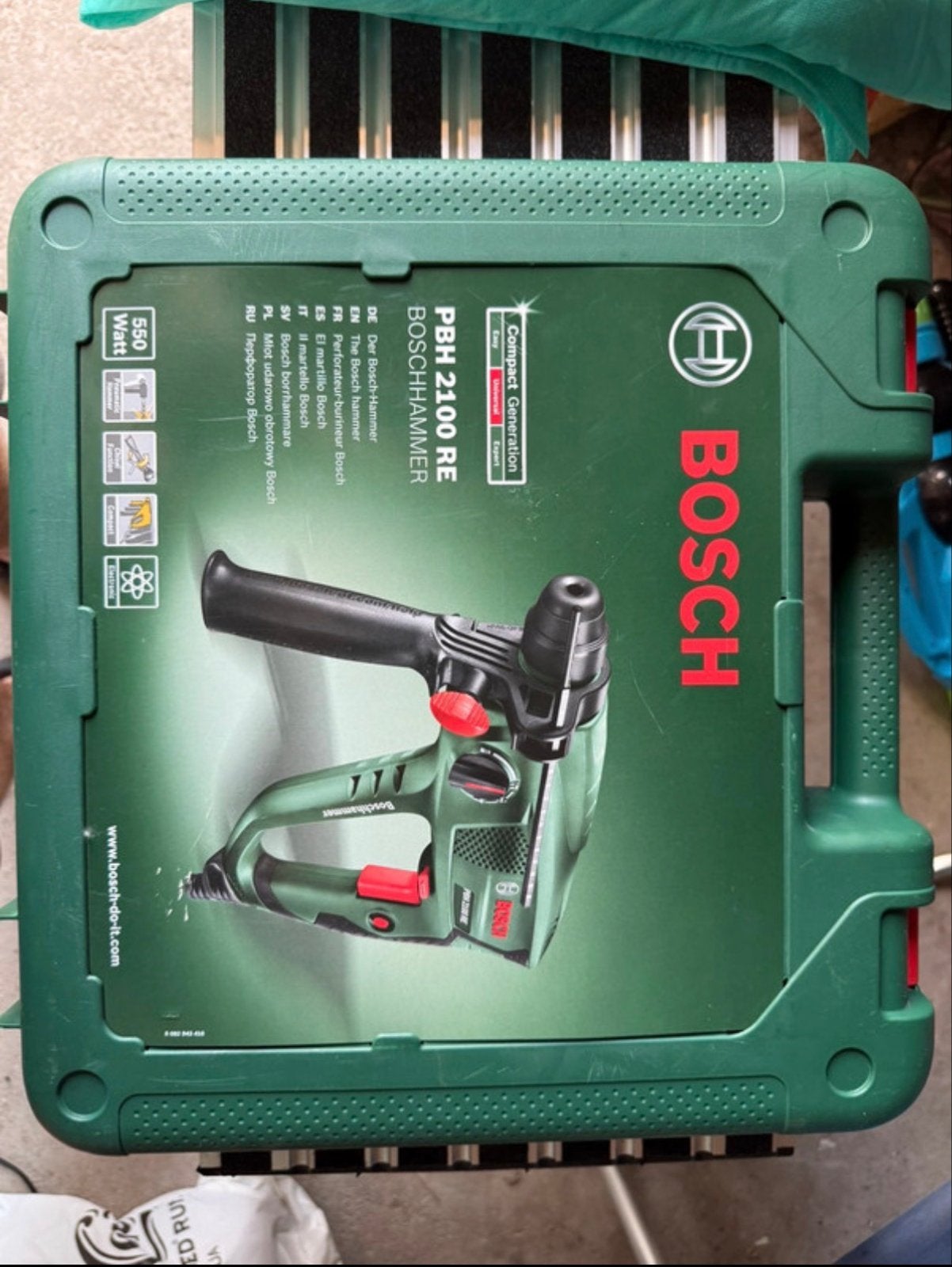 Bosch PBH 2100 RE Boorhamer - Compact en Krachtig, Boor- en/of Breekhamer, Ophalen of Verzenden, Zo goed als nieuw, Klopboormechanisme
