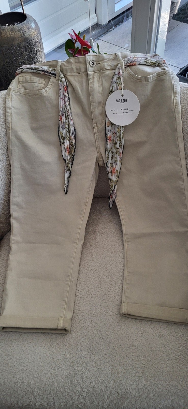 Zac & Zoe Kniebroek Beige Nieuw, Kleding | Dames, Zac & Zoe, Beige, Nieuw, Ophalen of Verzenden
