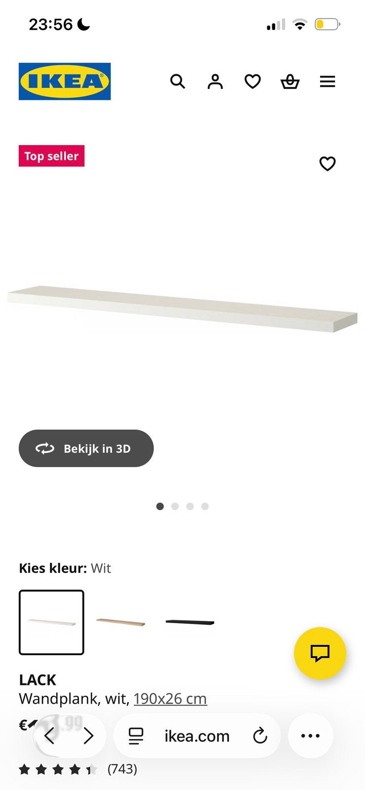 Lack ikea zweefplank, Ophalen, Zo goed als nieuw