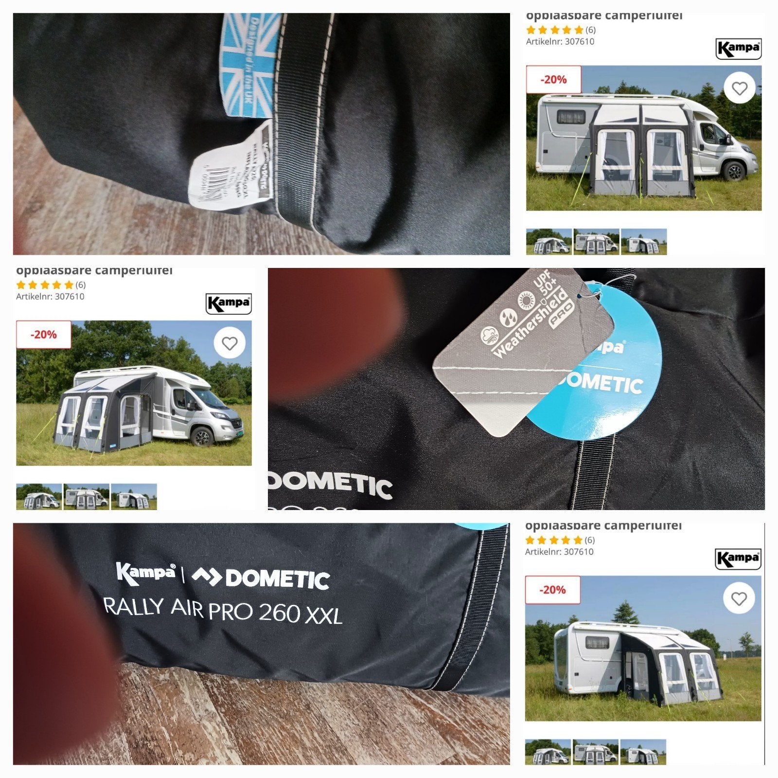 opblaastent camper domatic air, Caravans en Kamperen, Tenten, Ophalen, Zo goed als nieuw