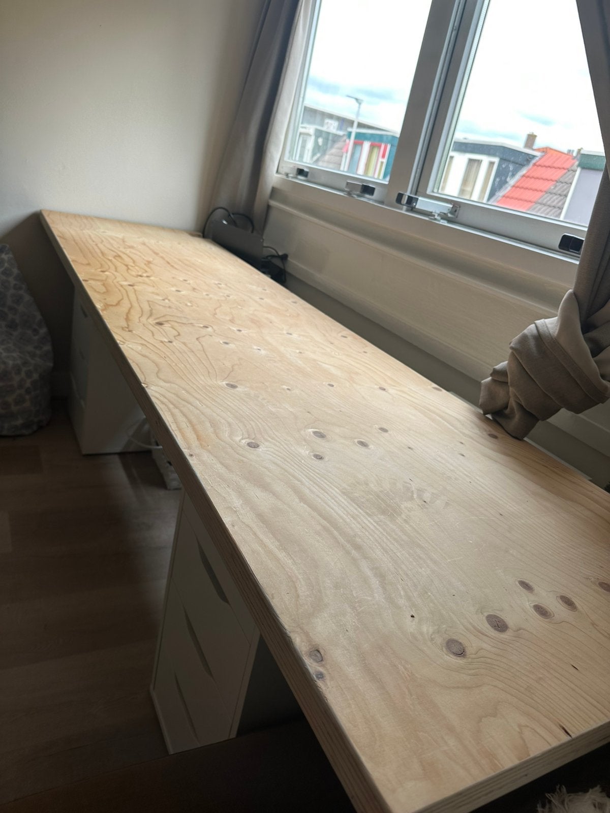 Mooie houten plank (bureau), Doe-het-zelf en Verbouw, Hout en Planken, Ophalen, Gebruikt, Minder dan 25 mm, Eiken