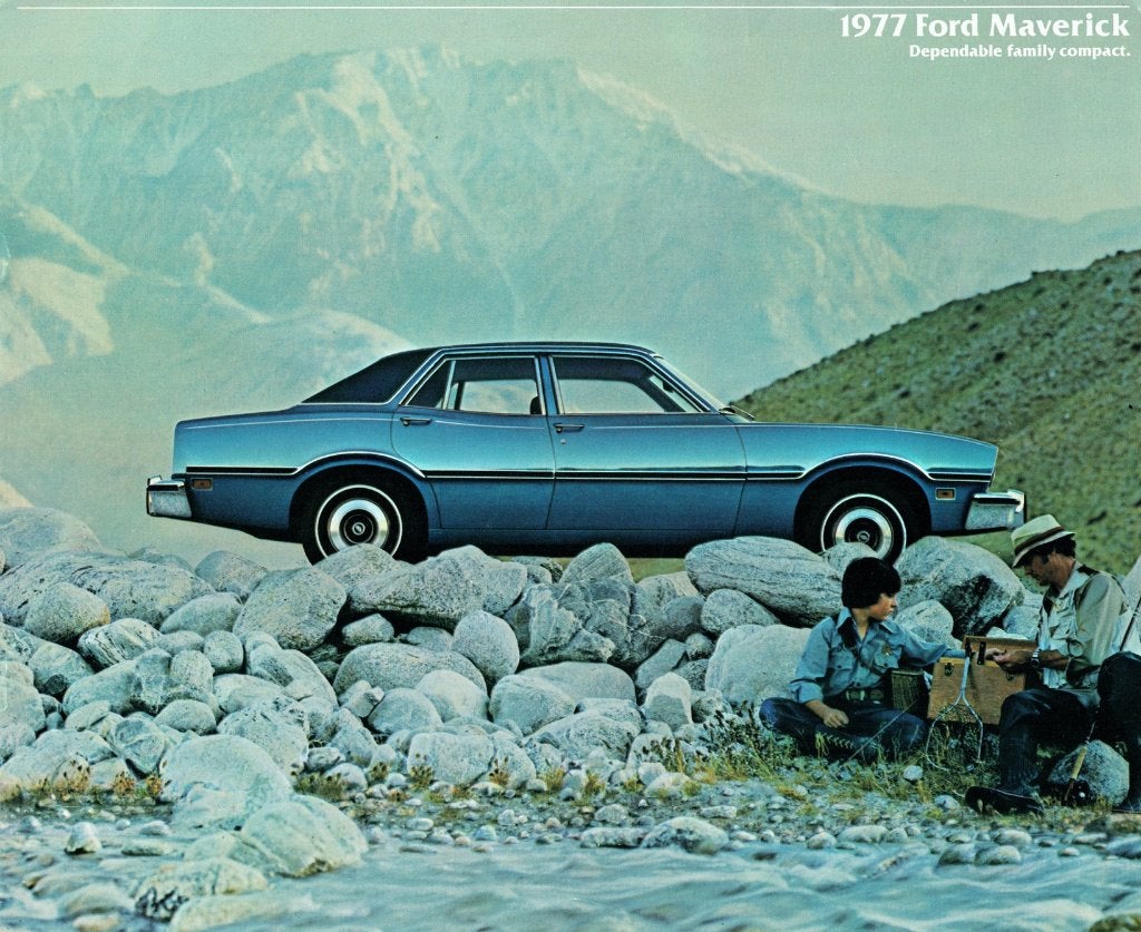 Folder Ford Maverick (USA-uitgave - 1977), Verzenden, Gelezen, Ford