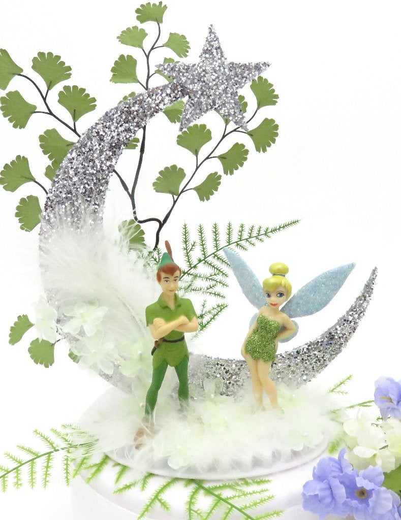 Prachtige Tinkerbell & Peter Pan Disney taarttopper., Ophalen of Verzenden, Nieuw, Versiering, Geboorte of Huwelijk