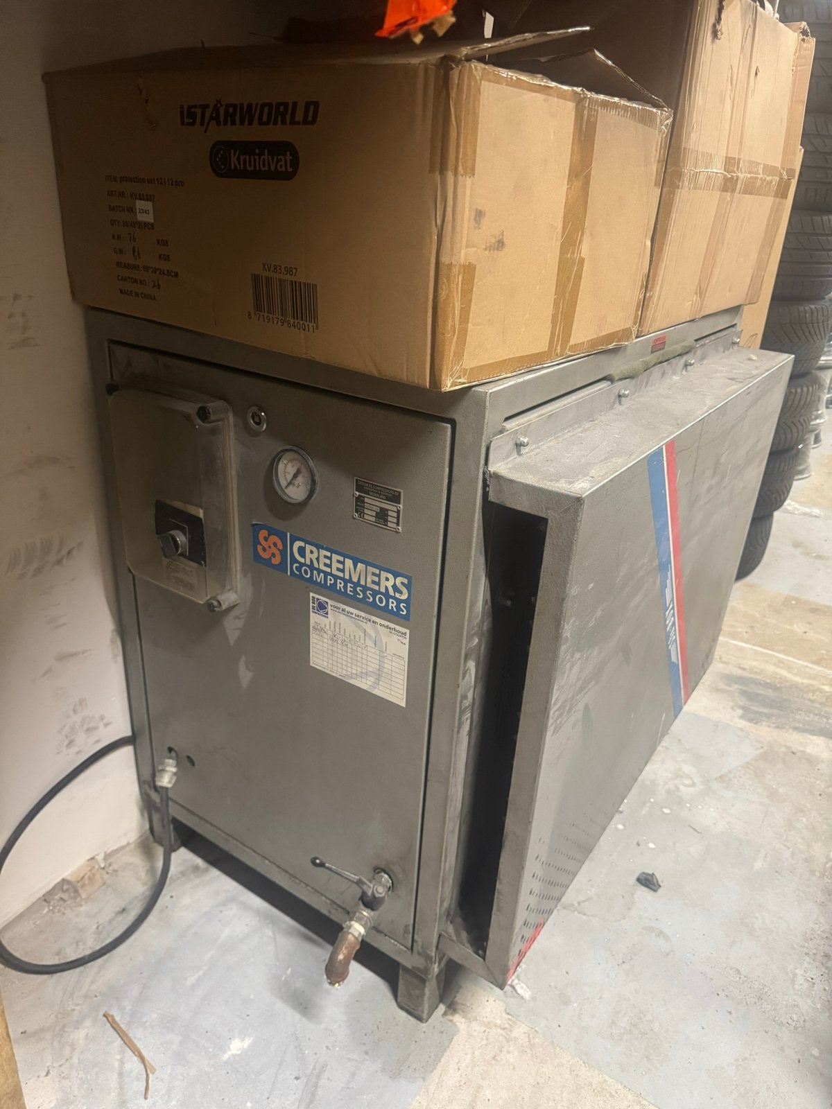 Creemers Compressor SG600 - Onderhoud nodig, Gebruikt, 10 bar of meer, 100 liter of meer, 400 tot 800 liter/min