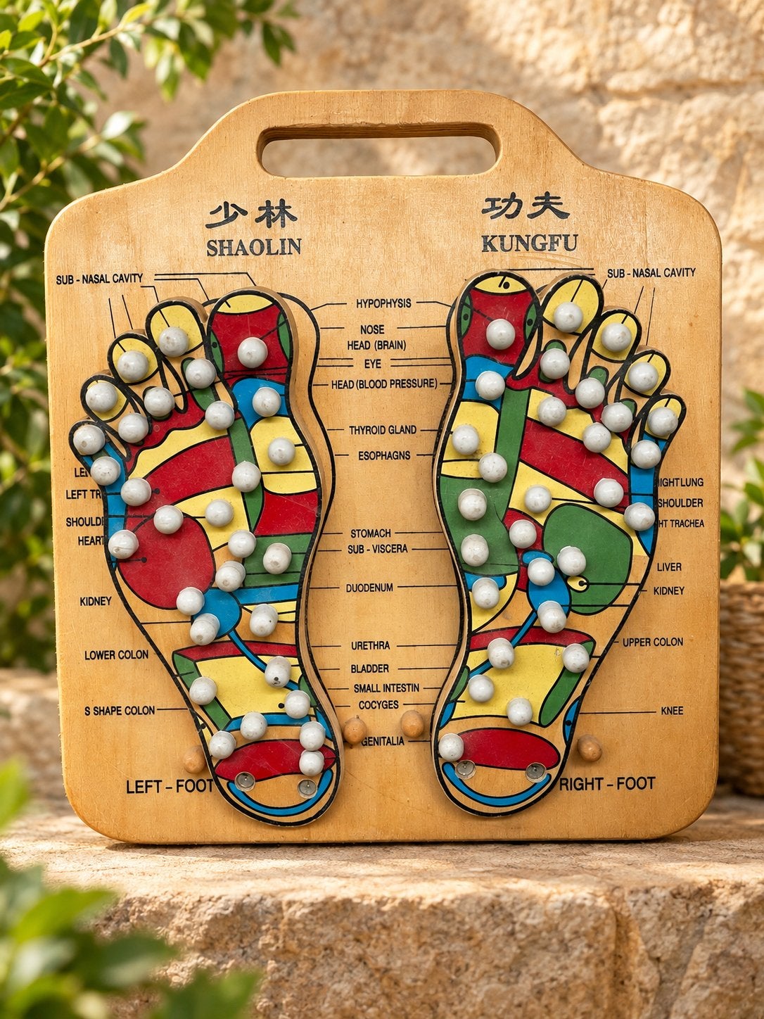 dit houten Shaolin Kungfu-voetmassagebord, Verzamelen, Ophalen of Verzenden, Zo goed als nieuw, Metaal of Blik, Overige thema's