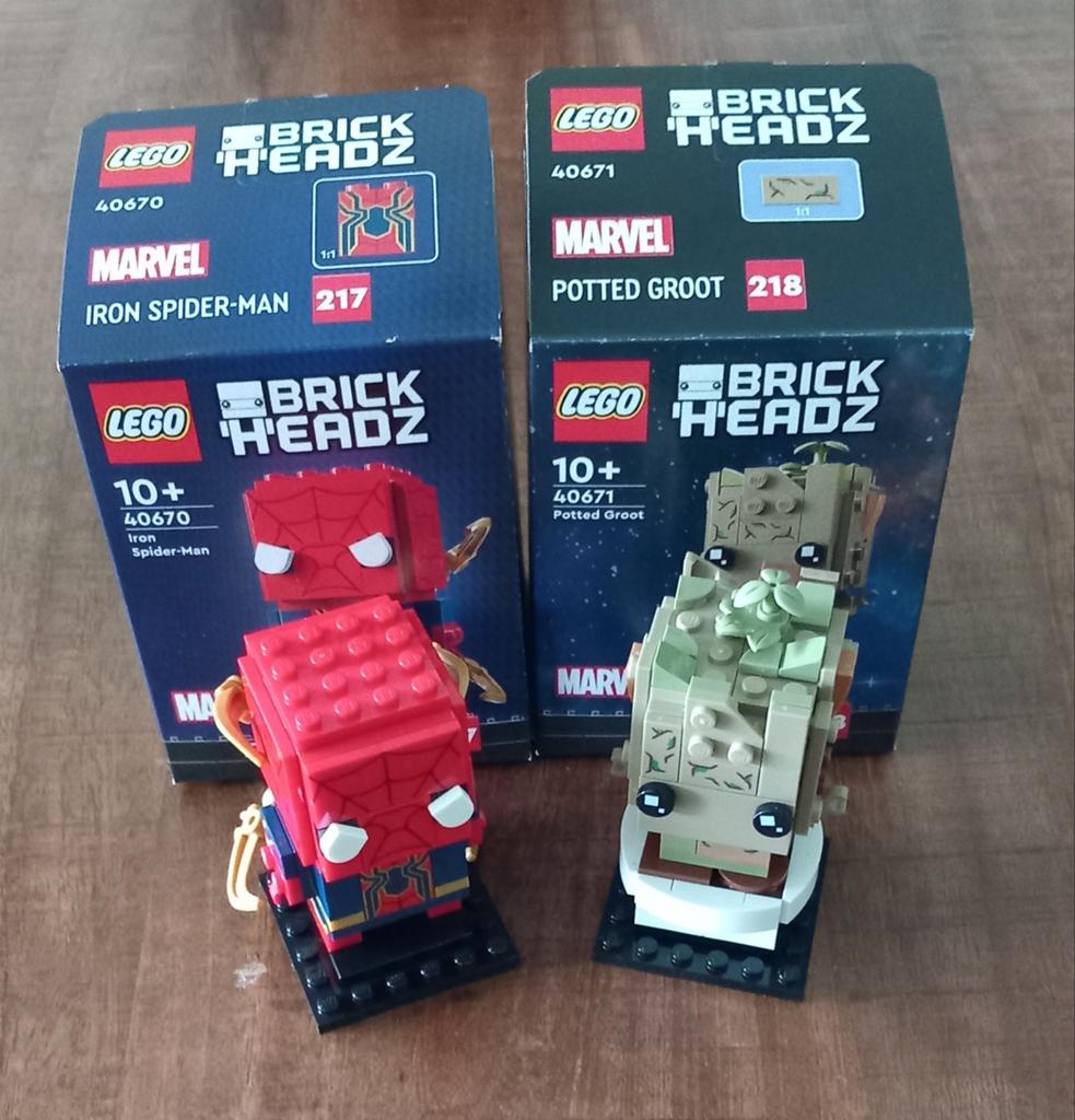 Brickheadz Lego Marvel 40670 en 40671, Ophalen of Verzenden, Zo goed als nieuw