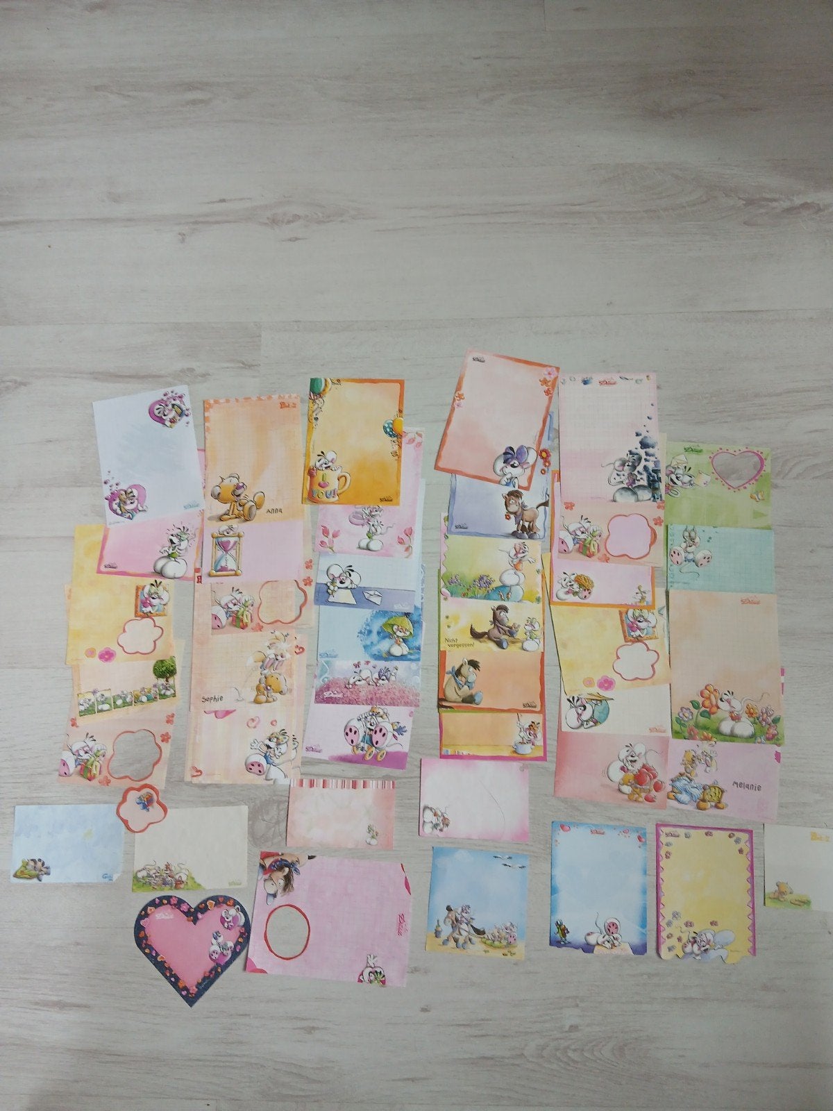Diddl , losse blaadjes, inpakzakjes, mapjes, po, Ophalen of Verzenden, Diddl, Gebruikt, Papier, Kaart of Schrift