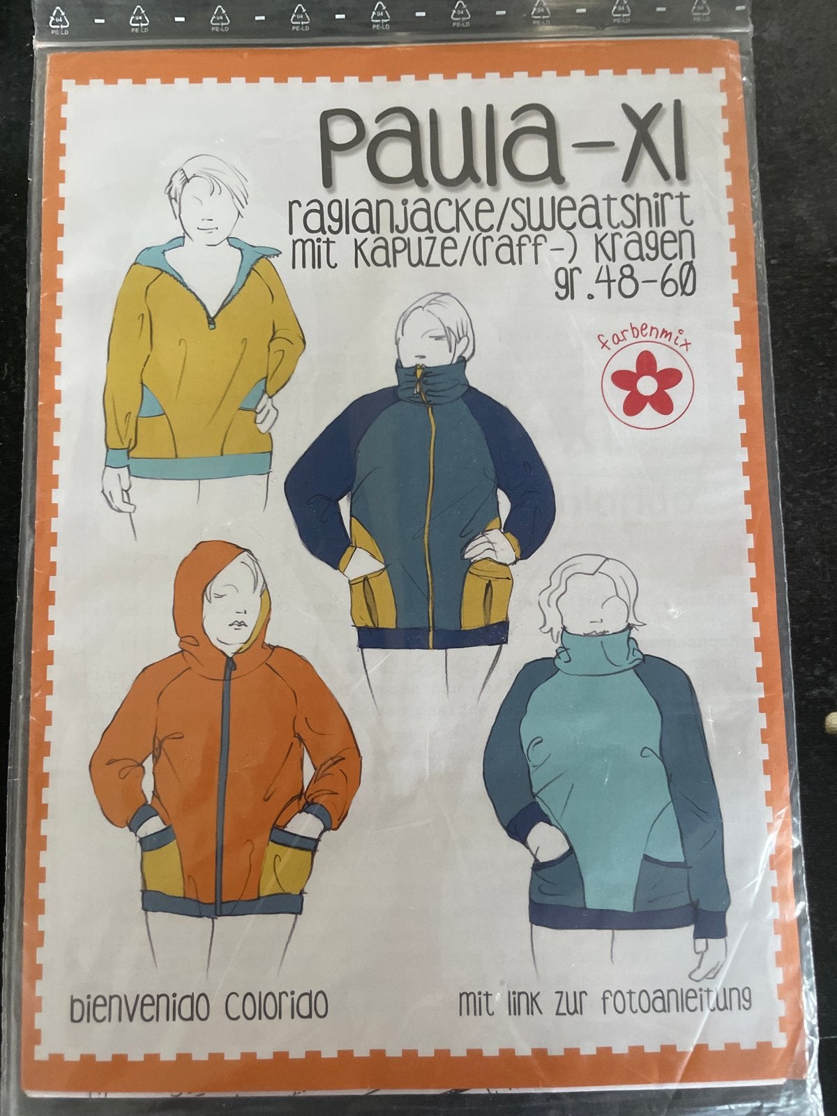 Paula-XI Raglanjas/Sweatshirt Patroon - Maten 48-60, Overige merken, Vrouw, Nieuw, Ophalen of Verzenden