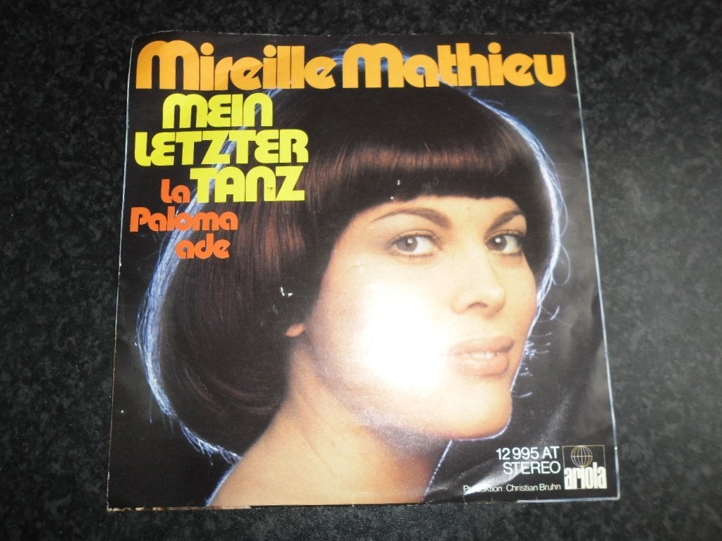 Mireille mathieu - mein letzter Tanz, Ophalen of Verzenden, Zo goed als nieuw, 7 inch, Schlager