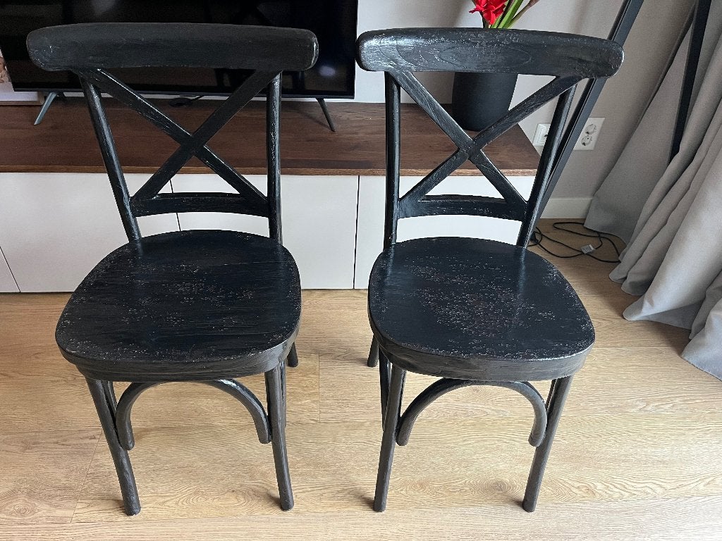 Eettafelstoelen van het merk troubadour, Ophalen, Twee, Zwart, Zo goed als nieuw