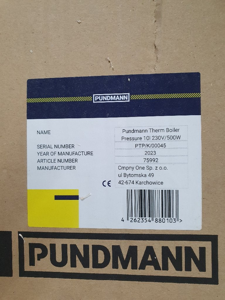 Pundmann boiler 9 liter, Ophalen of Verzenden, Nieuw
