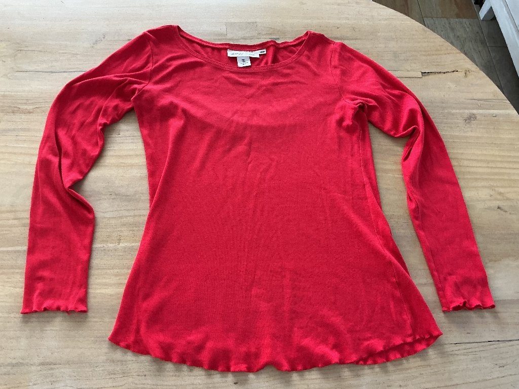 H&M longsleeve shirt L rood, H&M, Maat 42/44 (L), Ophalen of Verzenden, Zo goed als nieuw