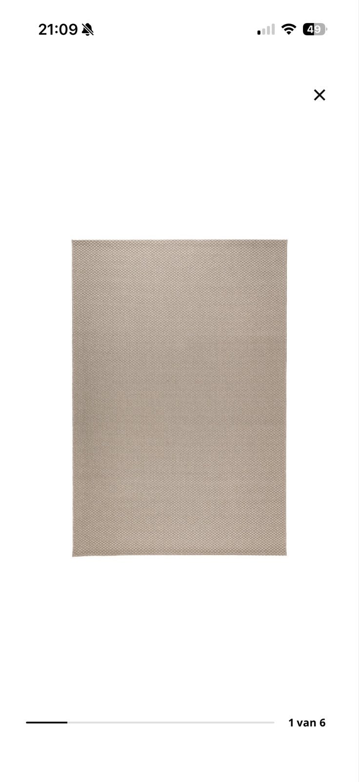 Buiten of binnen vloerkleed 200x300 IKEA, Ophalen, Beige, Nieuw, 200 cm of meer