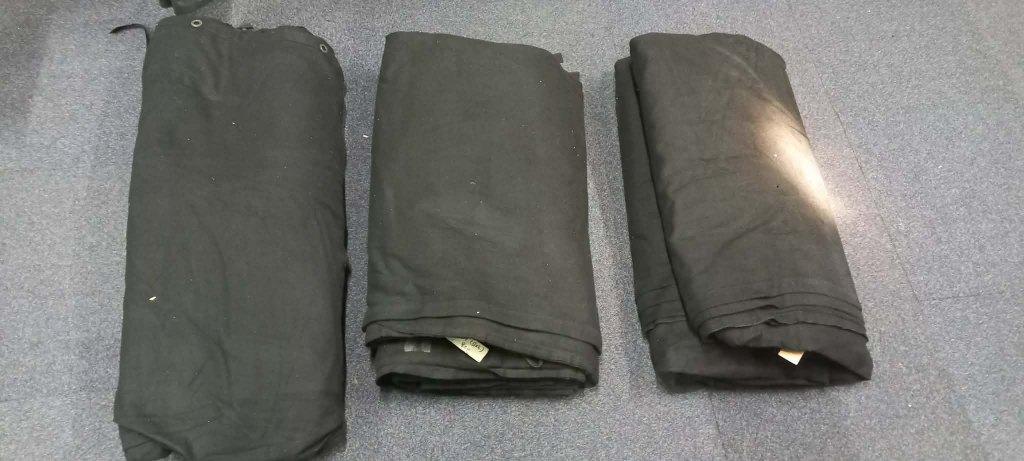 3 x zware kwaliteit zwarte molton backdrop van 6 x 4 meter, Muziek en Instrumenten, Licht en Laser, Ophalen, Gebruikt, Overige typen