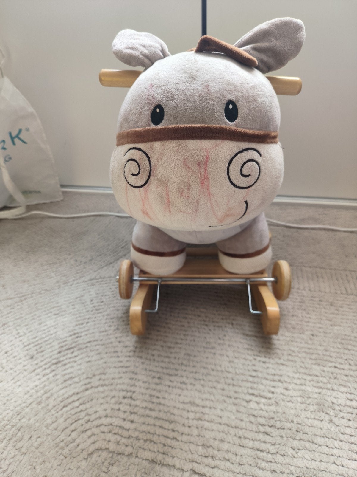 Schattig hobbelpaard met geluid voor baby's en peuters, Kinderen en Baby's, Speelgoed | Babyspeelgoed, Ophalen, Gebruikt, Overige typen