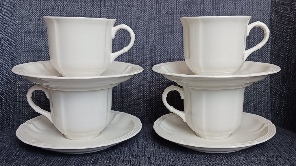 4x kop en schotel Villeroy & Boch Manoir, Huis en Inrichting, Ophalen, Villeroy & Boch, Zo goed als nieuw, Overige stijlen