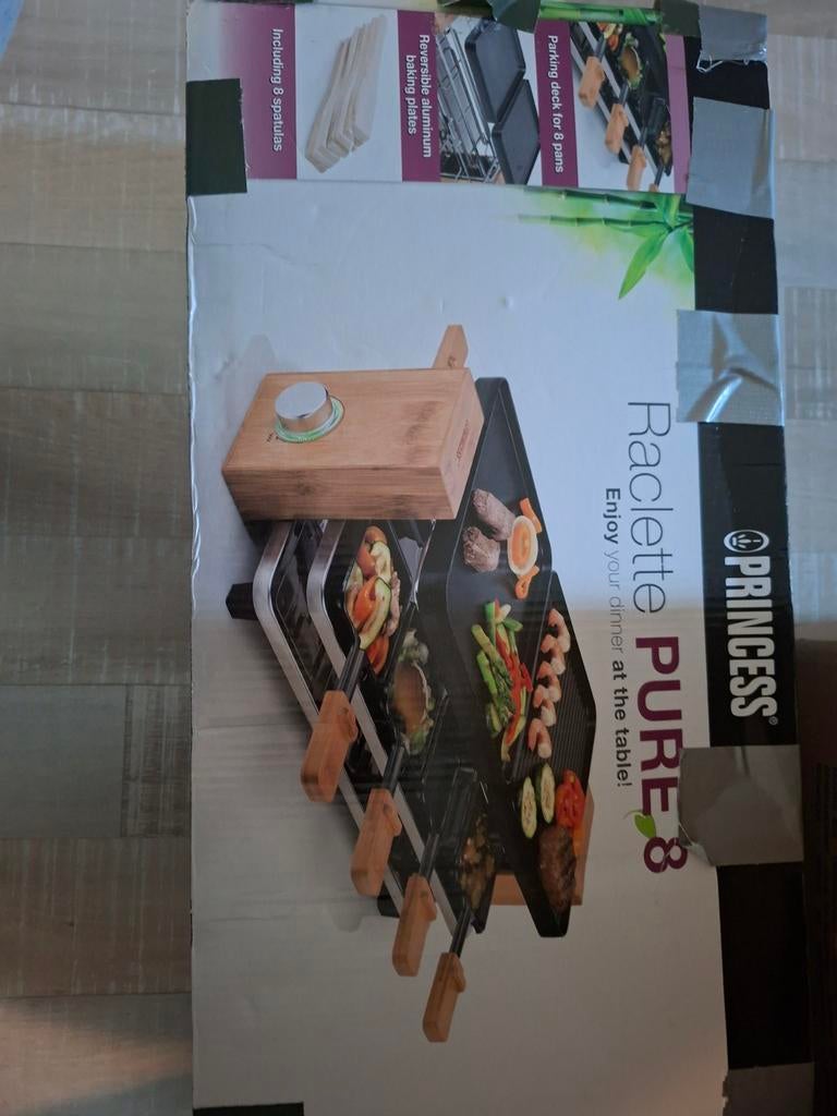 Princess raclette PURE 8, Ophalen of Verzenden, Nieuw, 4 t/m 7 personen