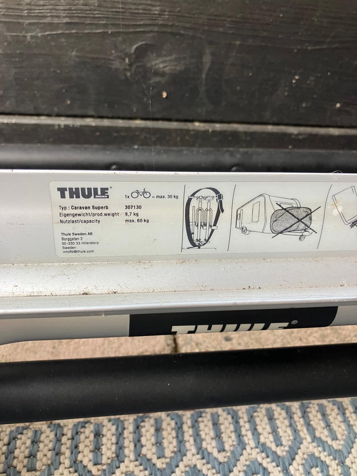 Thule Caravan Superb fietsendrager voor 2 fietsen, Achterklepdrager, Ophalen of Verzenden, Zo goed als nieuw, 2 fietsen