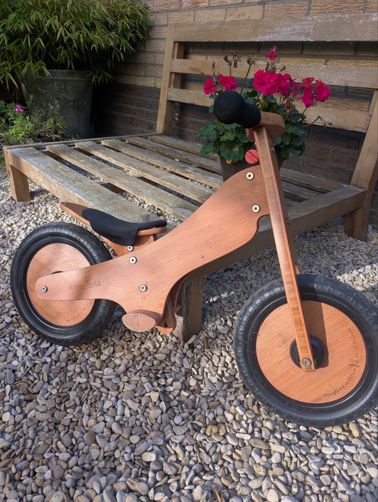 Kinderfeets houten loopfiets, Ophalen, Gebruikt, Loopfiets