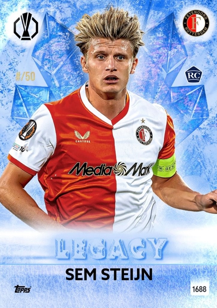 Sem Steijn Topps Rookie Legacy /50, Verzenden, Zo goed als nieuw, Feyenoord, Spelerskaart
