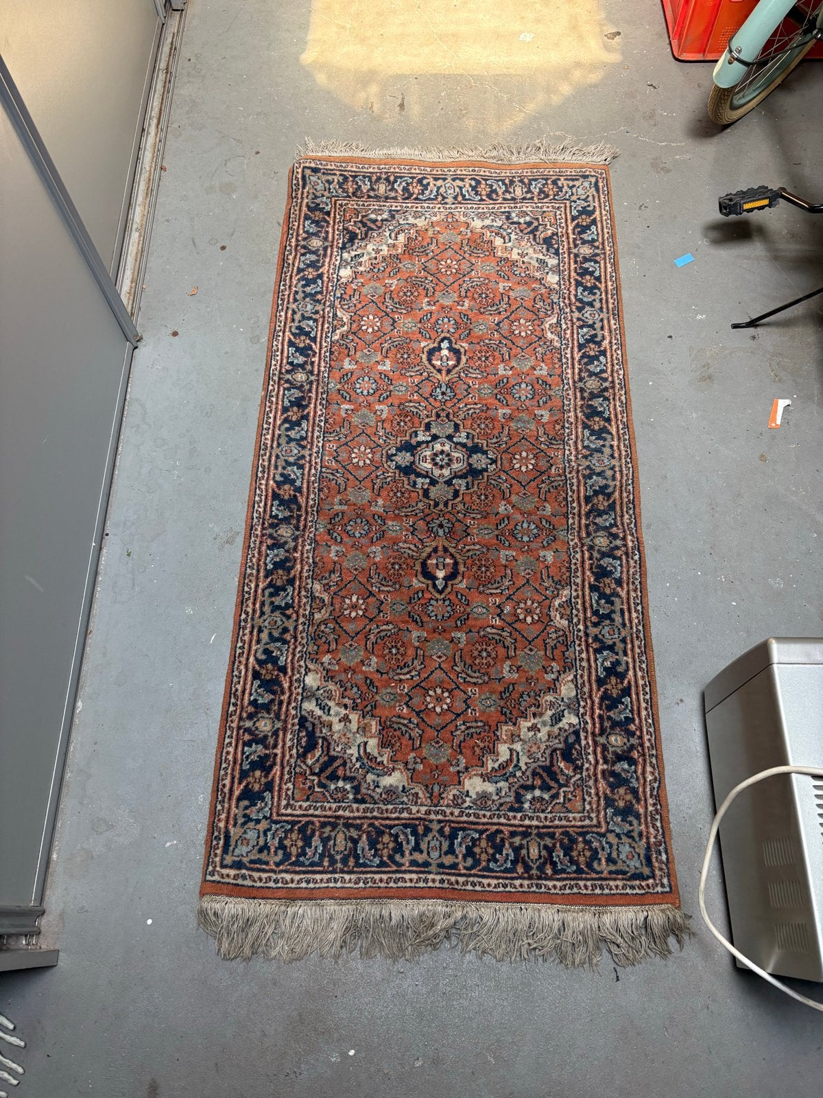 Vitrage loper / kleed 66x144 cm, Gebruikt, 100 tot 150 cm, Oranje, Rechthoekig