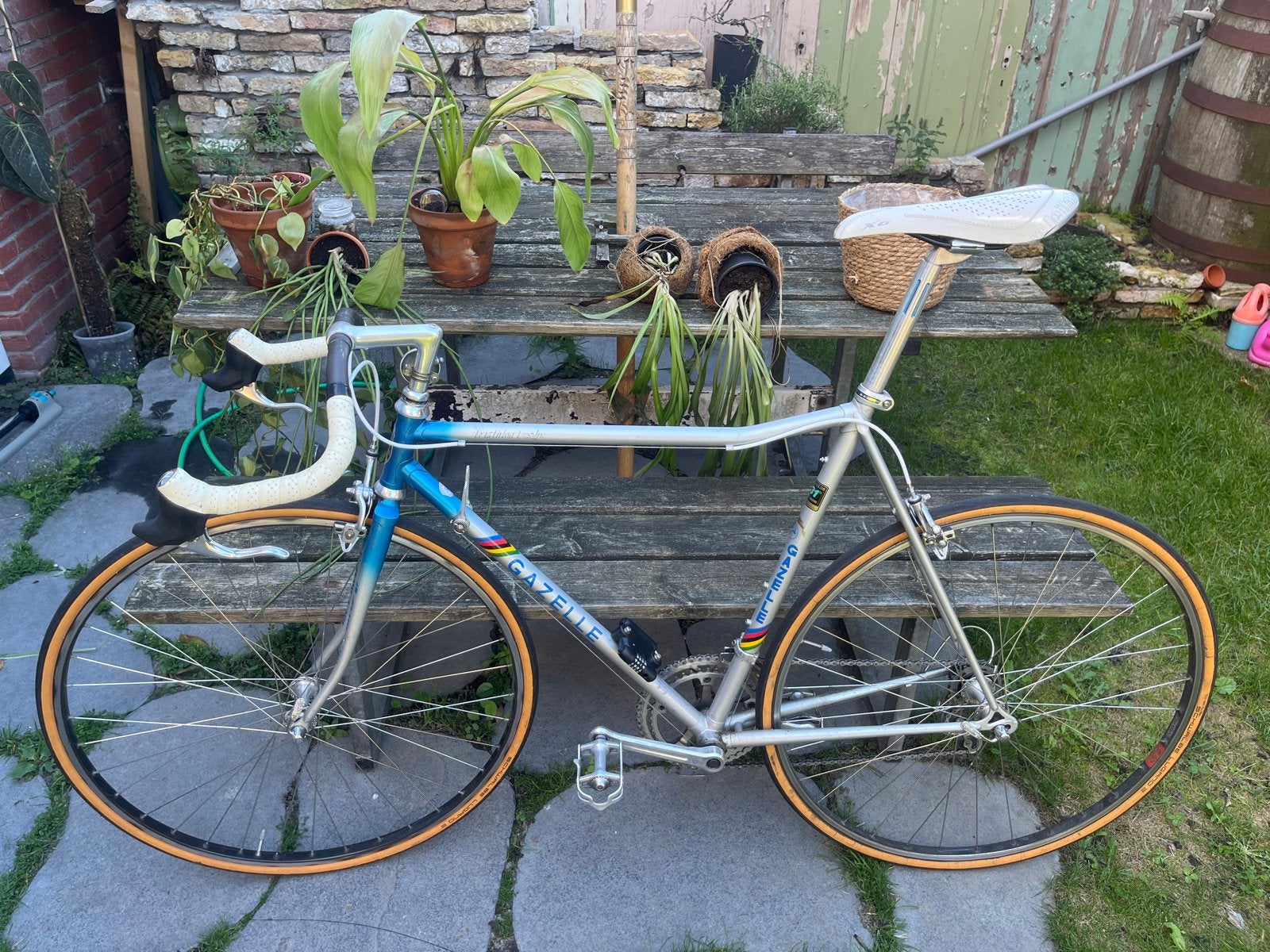 Gazelle Triatlon Trophy racefiets Campagnolo afgemonteerd, Ophalen, 28 inch, Gebruikt, 57 tot 61 cm