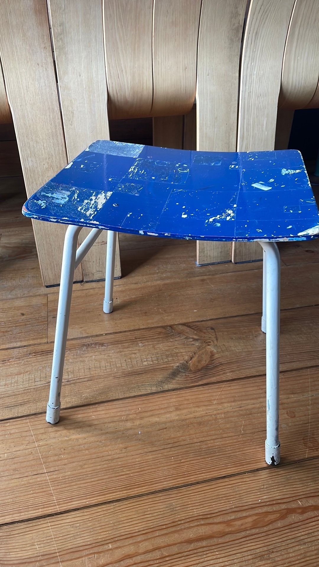 Vintage krukje metaal en hout, Ophalen, Gebruikt, Hout