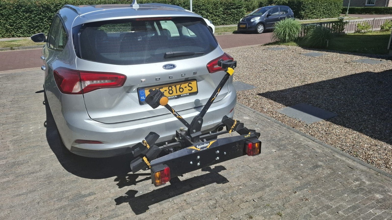 Spinder Trekhaak Fietsendrager voor 2 fietsen, Ophalen, 2 fietsen, Gebruikt, Trekhaakdrager