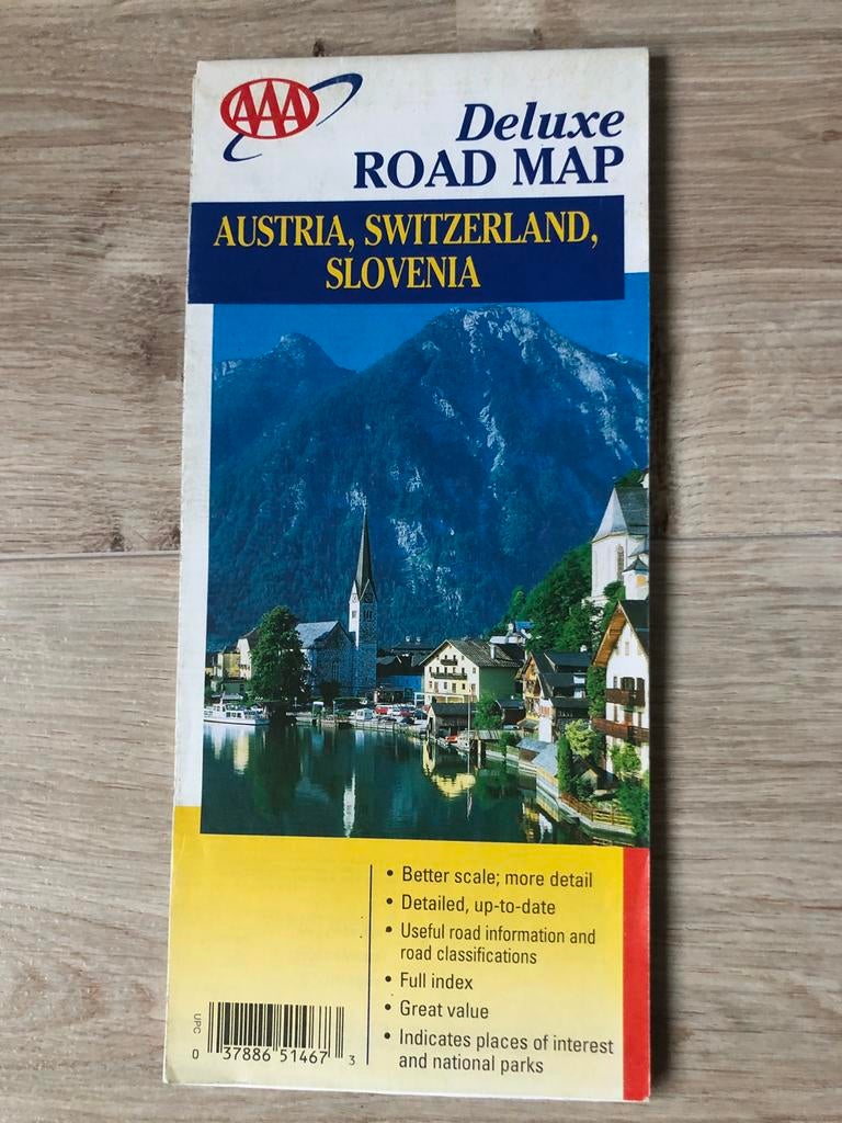 Landkaart Oostenlijk, zwiterland en slovenia  Ophalen, Ophalen, Zo goed als nieuw, 1800 tot 2000, Landkaart