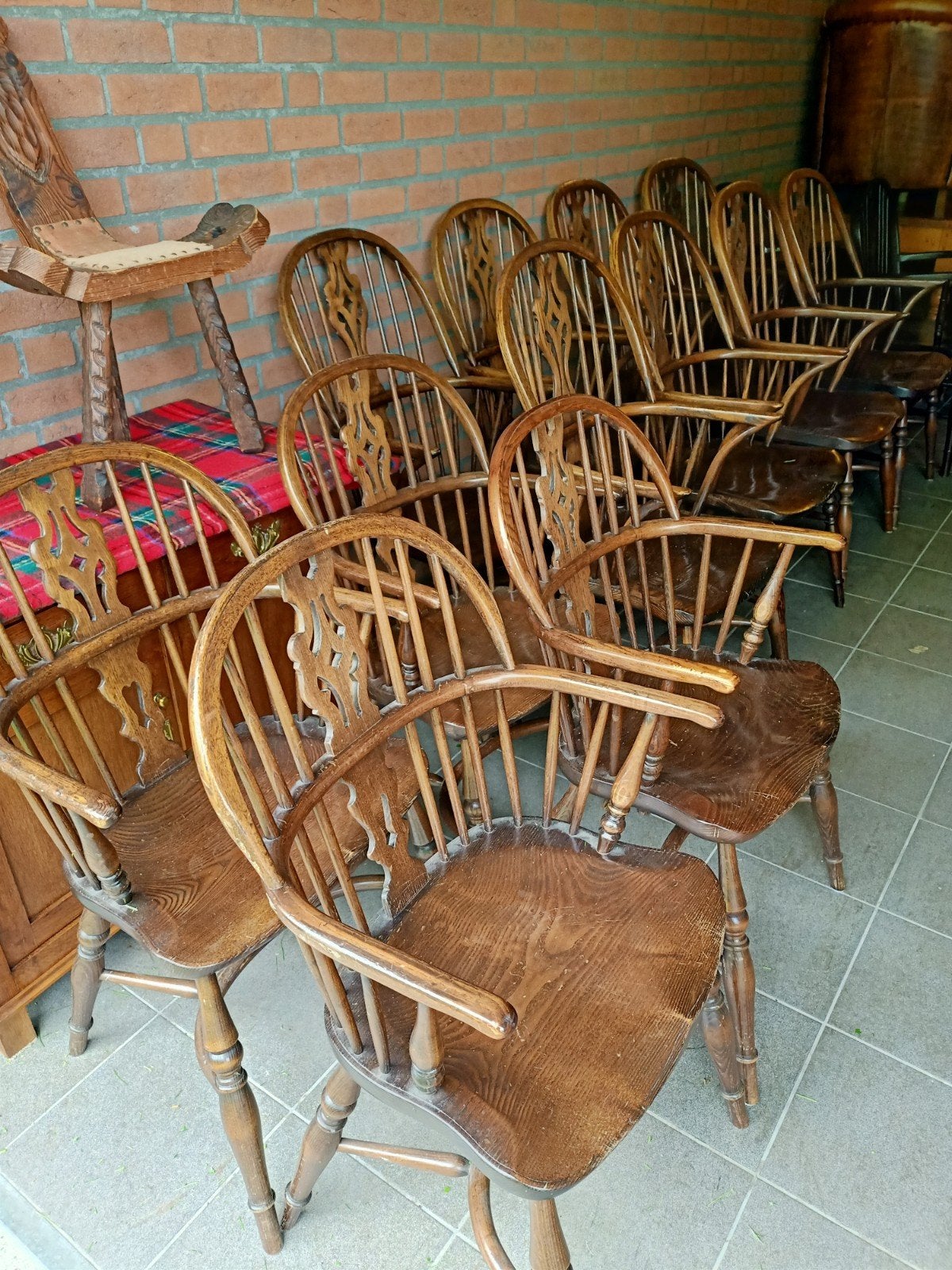 Antieke Windsor stoelen - 3 sets van 4 of alles samen, Ophalen