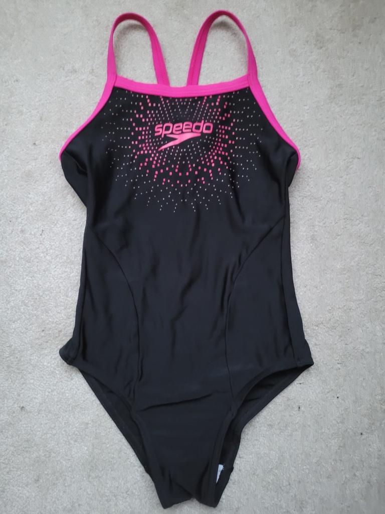 speedo badpak meisje maat 140 zwart roze, Gebruikt, Meisje, Badpak, Ophalen of Verzenden