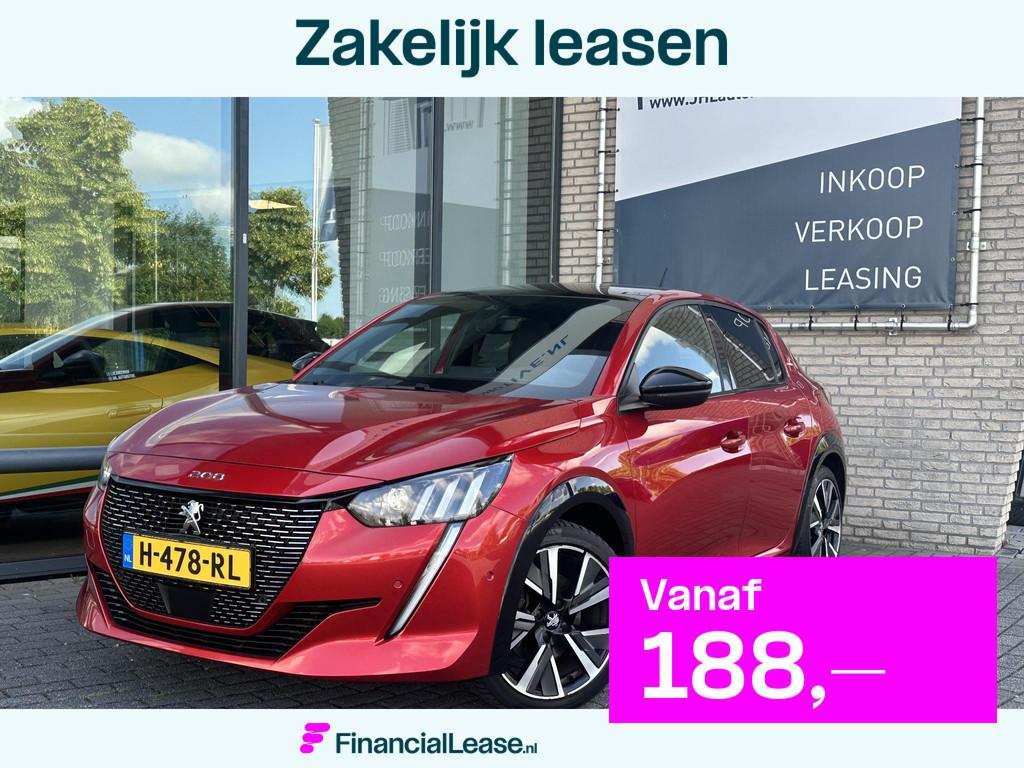 Peugeot 208 1.2 GT-Line*ACC*PANO*CARPLAY*ECC*CAM*LED*, Voorwielaandrijving, Gebruikt, Euro 6, Leder en Stof