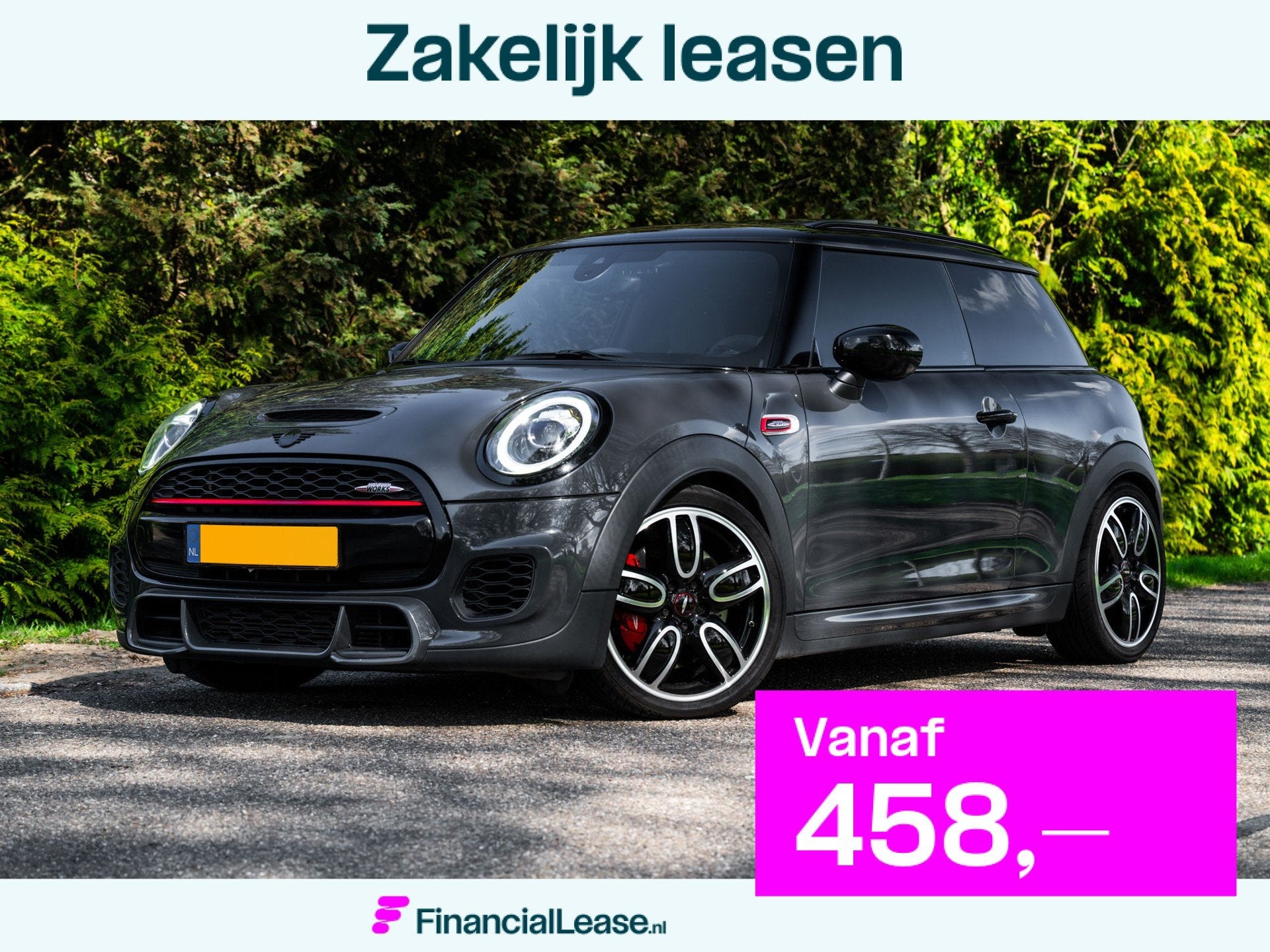 Mini Mini 2.0 John Cooper Works | Pano | H&K | 1e eig | Deal, 1998 cc, Gebruikt, 4 stoelen, Bedrijf