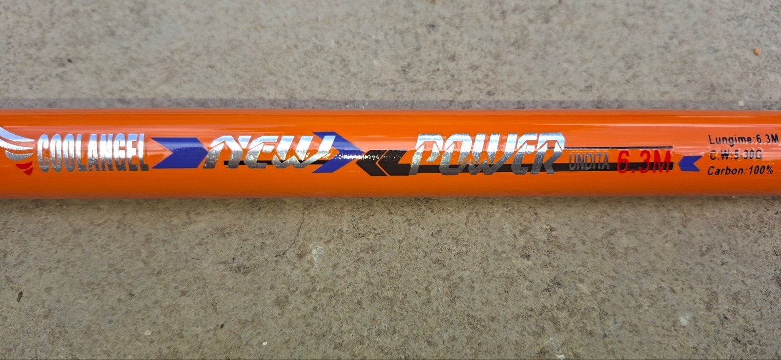 Cool Angel New Power Vaste Hengel 6.3M Carbon 100%, Watersport en Boten, Hengelsport | Witvissen, Ophalen, Gebruikt, Vaste hengel