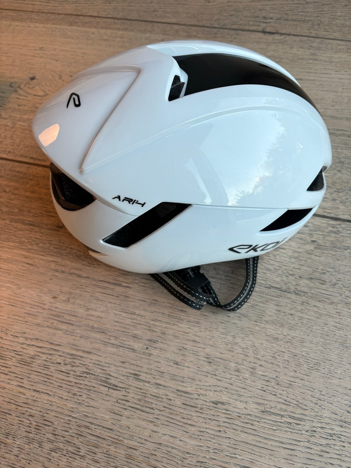 EKOI AR14 Fietshelm Wit/Black- Maat L, Ophalen of Verzenden, Zo goed als nieuw, L, Heer of Dame