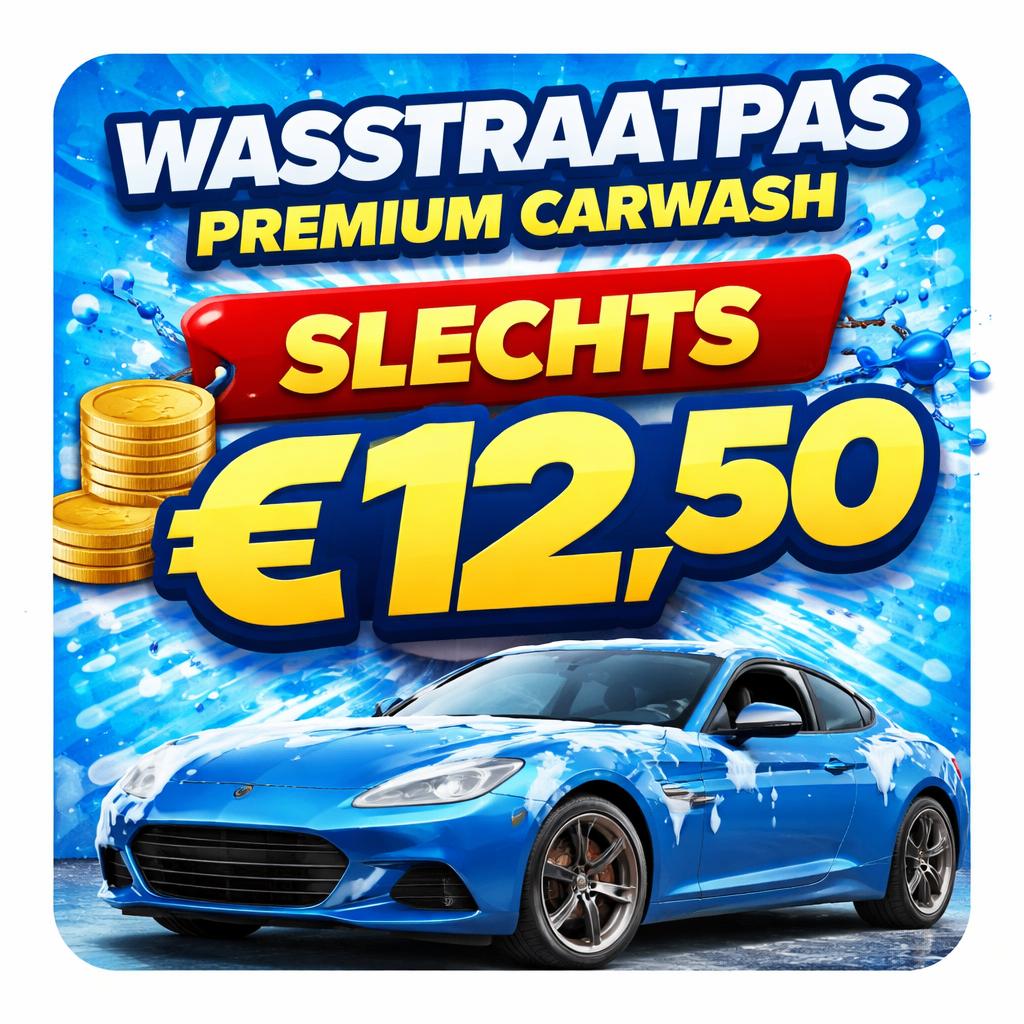 WASSTRAATPAS – PREMIUM CARWASH, Tickets en Kaartjes, Kortingen en Cadeaubonnen, Eén persoon, Overige typen, Overige soorten
