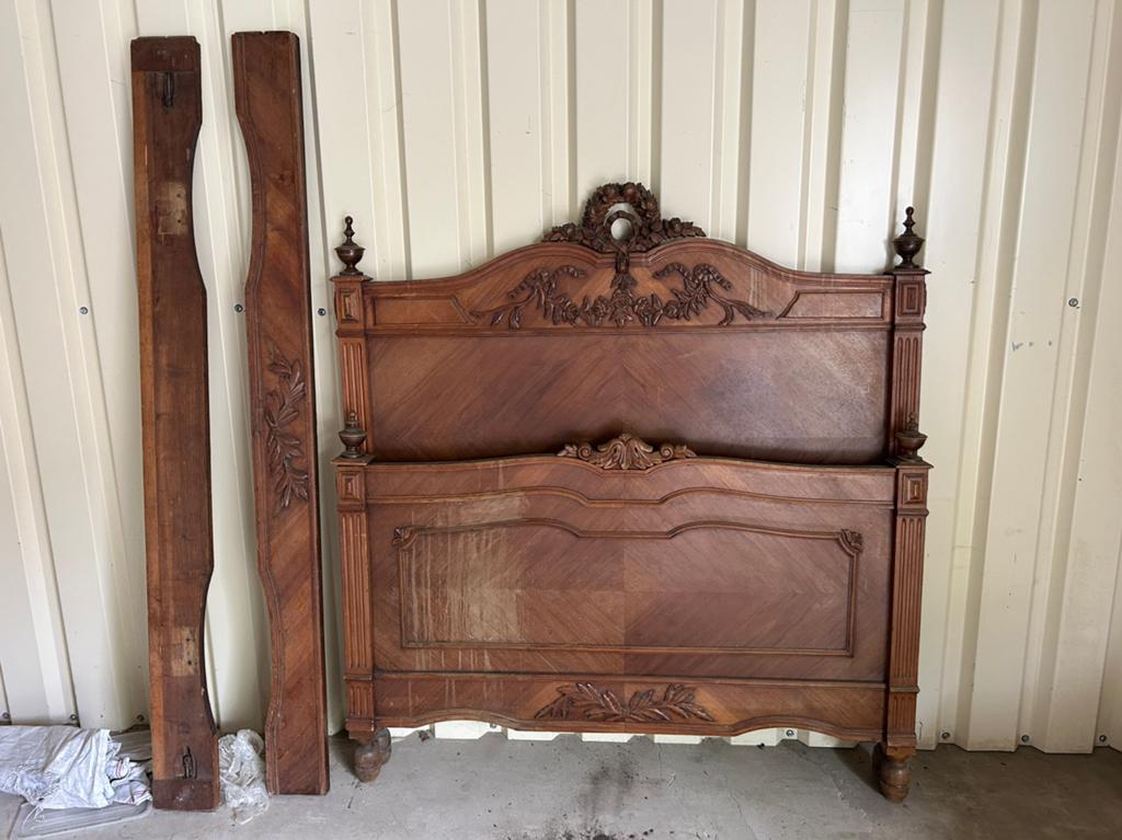 Antiek Frans tweepersoonsbed – Louis XVI stijl (ca. 1900), Ophalen of Verzenden