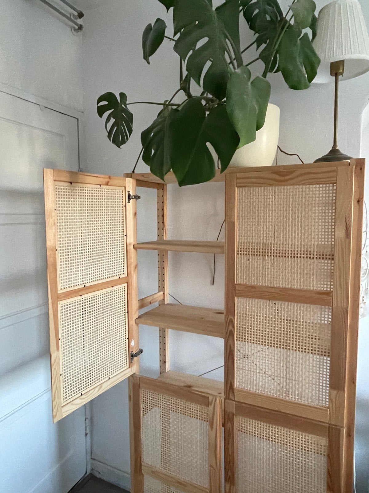 IKEA Ivar kast met bamboe vlechtwerk deuren, Ophalen, 50 tot 100 cm, Zo goed als nieuw, 25 tot 50 cm