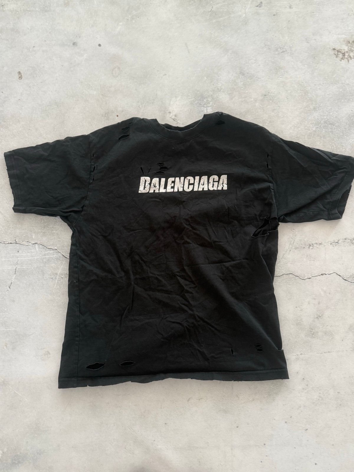Balenciaga Cut Out Shirt - Origineel, Maat M (Oversized), Ophalen of Verzenden, Gedragen, Zwart