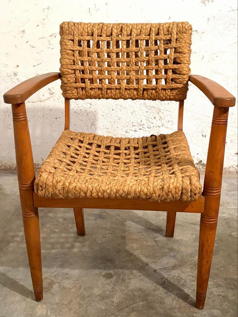 Audoux & Minet touw/sisal stoel voor Vibo Vesoul, Ophalen of Verzenden