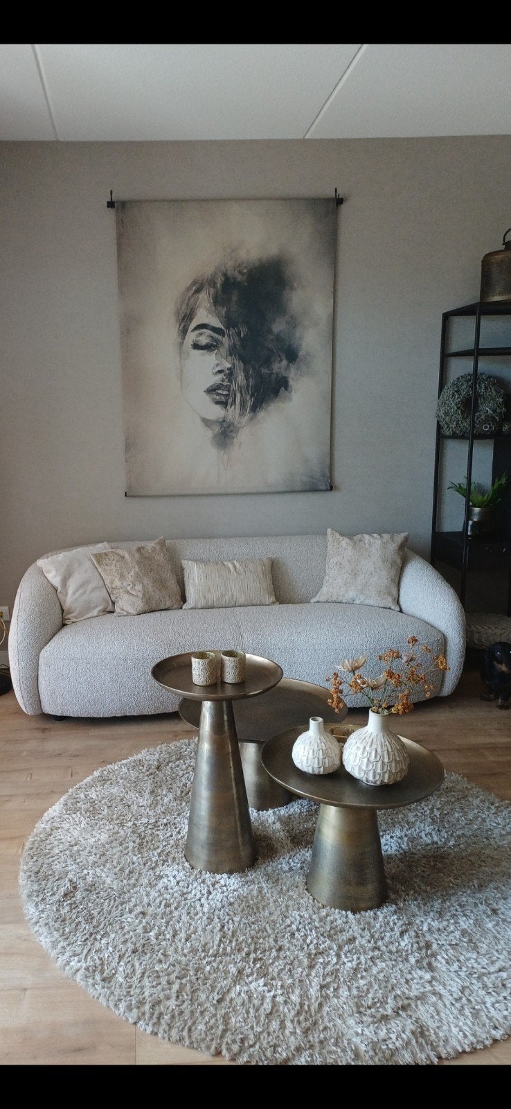 mooie bank te koop, Ophalen of Verzenden, 200 cm of meer, Crème, Rechthoekig