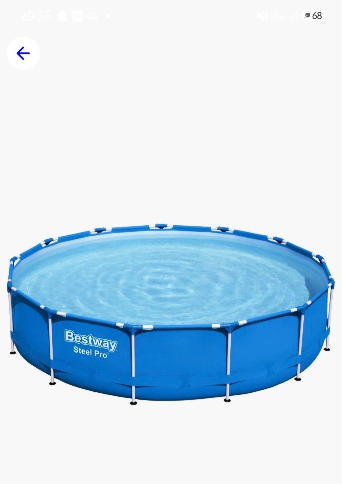 Bestway Steel Pro Opzetzwembad 3.96M x 84CM, Tuin en Terras, Zwembaden, Ophalen, Gebruikt, 80 tot 120 cm, Rond