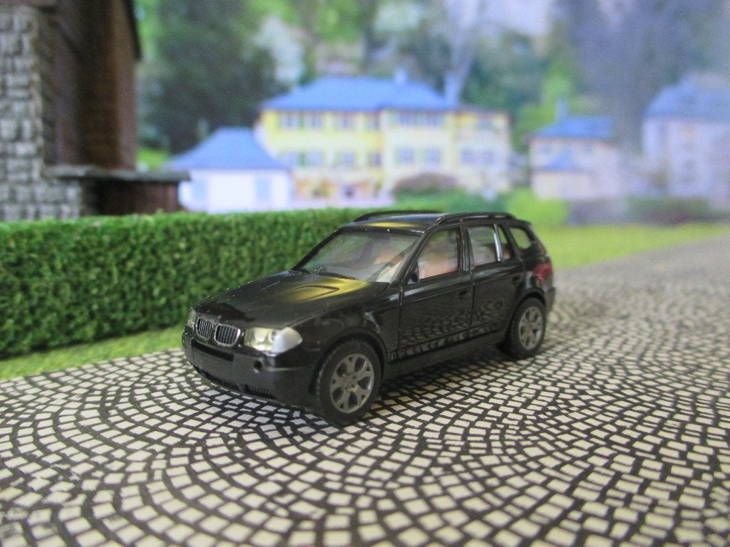 BMW X5 E53 - Herpa zwart met bruin interieur, Ophalen of Verzenden, Gebruikt, Auto, Herpa